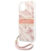 Etui Guess Marble Strap Collection na iPhone 13 mini - różowe