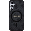 Etui Guess 4G Collection Leather Metal Logo MagSafe na Samsung Galaxy S24+ - czarne
