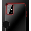 Clear Color case żelowy pokrowiec etui z metaliczną ramką Samsung Galaxy A72 4G czerwony