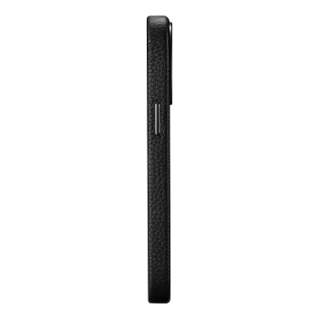 iCarer Litchi Premium Leather Case skórzane etui iPhone 14 Pro magnetyczne z MagSafe czarny (WMI14220710-BK)