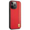 Etui Ferrari On Track Carbon Stripe na iPhone 13 Pro Max - czerwone