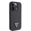 Etui Guess Croco Triangle Metal Logo do iPhone 15 Pro - czarne