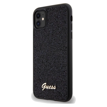Etui Guess Disco Metal Script na iPhone 11 / Xr - czarne