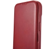 iCarer CE Oil Wax Premium Leather Folio Case skórzane etui iPhone 14 z klapką magnetyczne MagSafe czerwony (AKI14220705-RD)