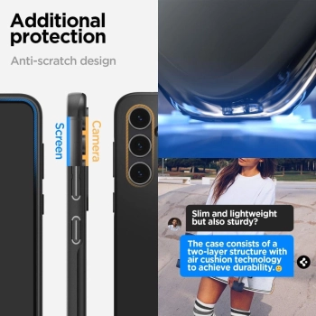 Etui Spigen Thin Fit na Samsung Galaxy S23 FE - czarne