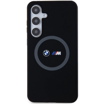 Etui BMW M Silicone Printed Ring MagSafe na Samsung Galaxy S24+ - czarne