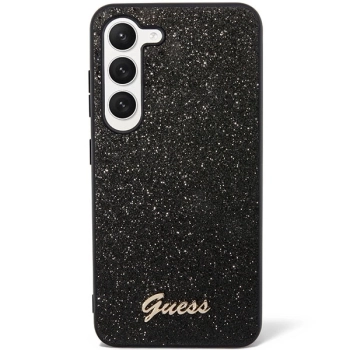 Etui Guess Glitter Script na Samsung Galaxy S23 - czarne