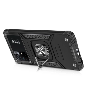Wozinsky Ring Armor pancerne hybrydowe etui pokrowiec + magnetyczny uchwyt Mi Poco M4 Pro 5G / Redmi Note 11 5G (China) / Redmi Note 11T 5G / Redmi No