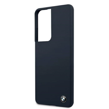 Etui BMW Silicone Signature na Samsung Galaxy S21 Ultra - granatowe