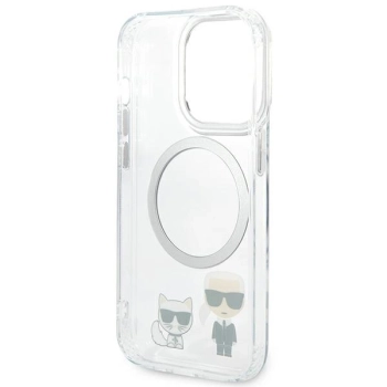 Etui Karl Lagerfeld Karl&Choupette Aluminium MagSafe na iPhone 14 Pro Max - przezroczyste