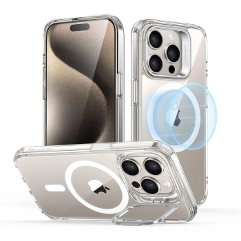 Etui ESR Classic Kickstand Halolock z MagSafe na iPhone 15 Pro - przezroczyste