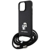 Etui Karl Lagerfeld Crossbody Saffiano Metal Pin Karl&Choupette na iPhone 14 Pro Max - czarne