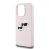Etui Karl Lagerfeld Silicone Karl&Choupette MagSafe na iPhone 15 Pro - różowe