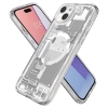 Etui Spigen Ultra Hybrid Mag z MagSafe na iPhone 15 Plus - białe (wzór Zero One)