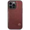 Etui Mercedes Leather Wave Patern na iPhone 14 Pro - czerwone