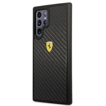 Etui Ferrari On Track Real Carbon na Samsung Galaxy S22 Ultra - czarne