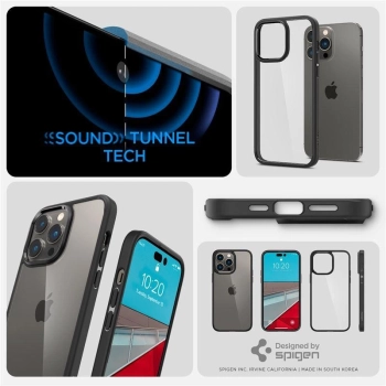 Etui Spigen Ultra Hybrid na iPhone 14 Pro - czarny mat