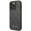 Etui Guess 4G Metal Gold Logo na iPhone 14 Pro - szare