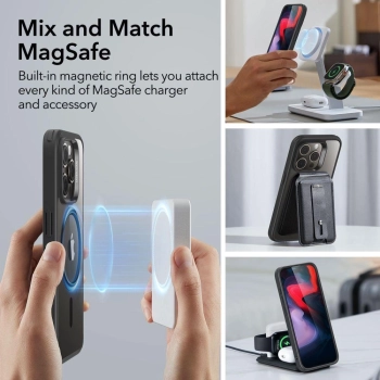 Etui ESR Classic Hybrid Halolock MagSafe na iPhone 15 Pro Max - przezroczysto-czarne