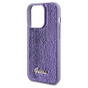 Etui Guess Sequin Script Metal na iPhone 14 Pro Max - fioletowe