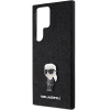Etui Karl Lagerfeld Fixed Glitter Ikonik Logo Metal Pin na Samsung Galaxy S24 Ultra - czarne