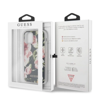 Etui Guess N.3 Flower Collection na iPhone 11 Pro Max - granatowe