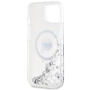 Etui Karl Lagerfeld Liquid Glitter Karl Head MagSafe na iPhone 15 / 14 / 13 - przezroczyste