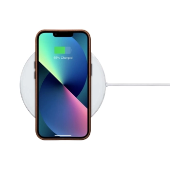 iCarer Oil Wax Premium Leather Case skórzane etui iPhone 14 magnetyczne z MagSafe brązowy (WMI14220701-RB)