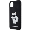Etui Karl Lagerfeld Rubber Choupette 3D na iPhone 11 / Xr - czarne