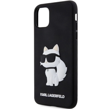 Etui Karl Lagerfeld Rubber Choupette 3D na iPhone 11 / Xr - czarne
