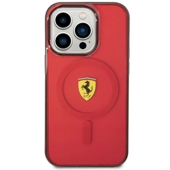 Etui Ferrari Translucent MagSafe na iPhone 14 Pro Max - czerwone