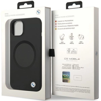 Etui BMW Signature Liquid Silicone MagSafe na iPhone 14 - czarne