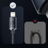 Baseus Crystal Shine Series kabel przewód USB do szybkiego ładowania i transferu danych USB Typ A - Lightning 2,4A 2m czarny (CAJY000101)