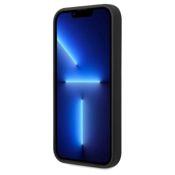 Etui BMW Silicone Blue&Red Stripes M Collection na iPhone 15 Pro Max - czarne