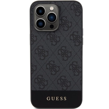 Etui Guess 4G Stripe Collection na iPhone 15 Pro Max - szare