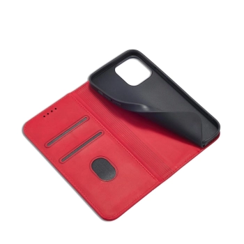 Magnet Fancy Case etui do iPhone 13 Pro Max pokrowiec portfel na karty kartę podstawka czerwony