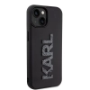 Etui Karl Lagerfeld 3D Rubber Glitter Logo na iPhone 15 - czarne