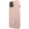 Etui Guess Saffiano Triangle Logo na iPhone 14 Plus - różowe