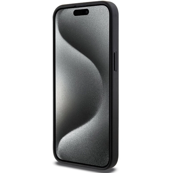 Etui Karl Lagerfeld Gripstand Saffiano Choupette Pins na iPhone 13 Pro / 13 - czarne