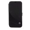 Etui Mercedes Leather Wave Patern na iPhone 15 - czarne