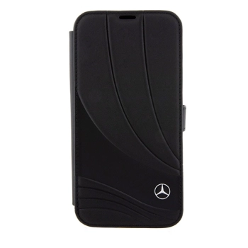 Etui Mercedes Leather Wave Patern na iPhone 15 - czarne