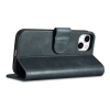 iCarer Oil Wax Wallet Case 2in1 etui iPhone 14 skórzany pokrowiec z klapką Anti-RFID niebieski (WMI14220721-BU)