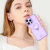 Etui silikonowe z kryształami Swarovski Kingxbar Wish Series do iPhone 14 Pro - fioletowe