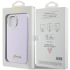 Etui Guess Glitter Glossy Script do iPhone 15 - liliowe