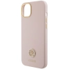 Etui Guess Silicone Logo Strass 4G na iPhone 15 Plus / 14 Plus - jasnoróżowe