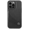 Etui Mercedes Leather Wave Patern na iPhone 14 Pro Max - czarne