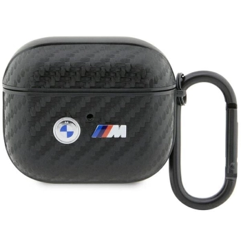 Etui BMW Carbon Double Metal Logo na AirPods 3 gen - czarne