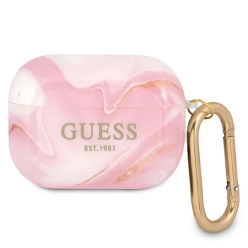 Etui Guess Marble Collection na AirPods Pro - różowe
