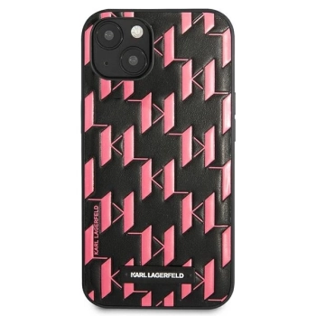 Etui Karl Lagerfeld Monogram Plaque na iPhone 13 mini - różowe