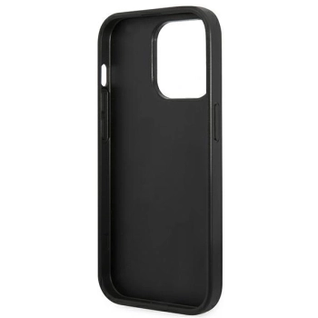 Etui Guess 4G Metal Gold Logo na iPhone 14 Pro - szare